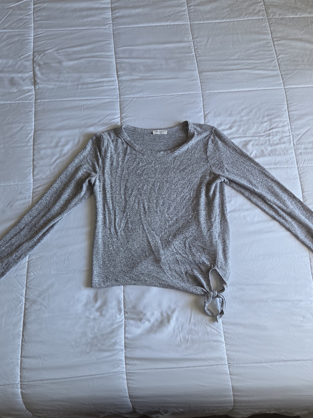Olivia Rae Light Gray Long Sleeve Top